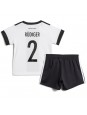 Otroški Nogometna dresi replika Nemčija Antonio Rudiger #2 Domači SP 2022 Kratek rokav (+ hlače)
